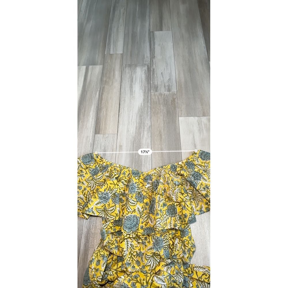Mille Resort & Travel Juliet Dress Floral Womens XS Boho Ruffle‎ Maxi Organic - Picture 8 of 12